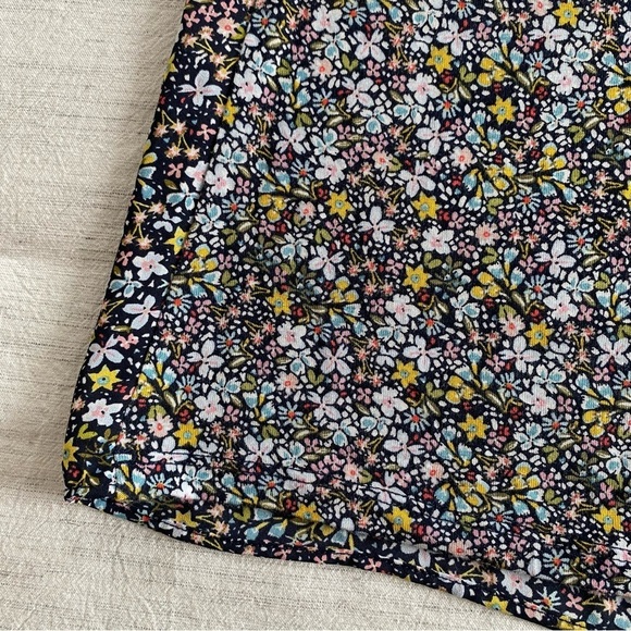 LOFT Floral V Neck Short Sleeve Shirt Blouse Small NWOT BRAND NEW Boho Madewell - Picture 8 of 12